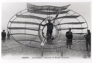 The aeroplane of the Marquis dEquevilley